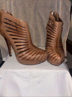 BCBGeneration Strappy Cutout Stiletto Booties
